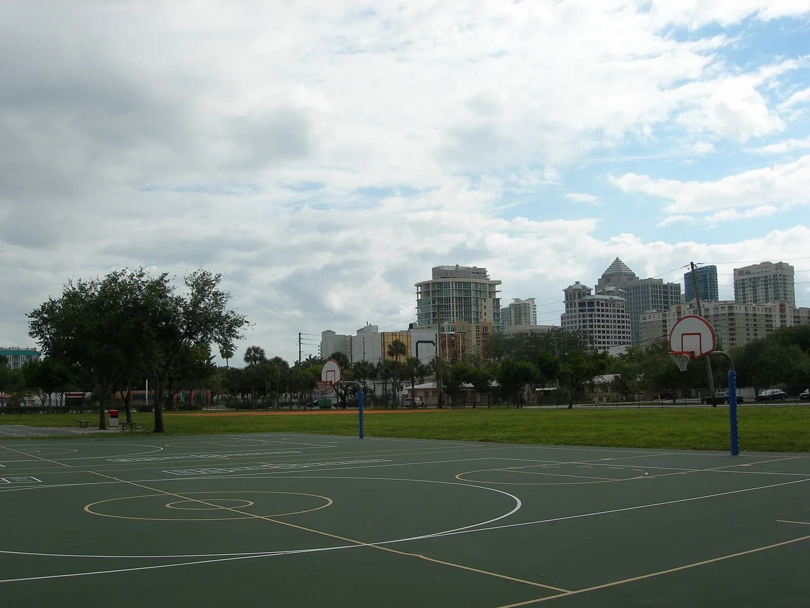 Downtown skyline, Fort Lauderdale, Florida and basketball venue