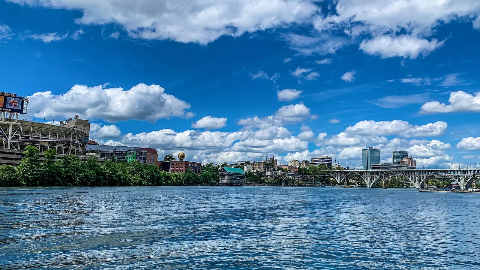 Knoxville skyline from Tennessee River