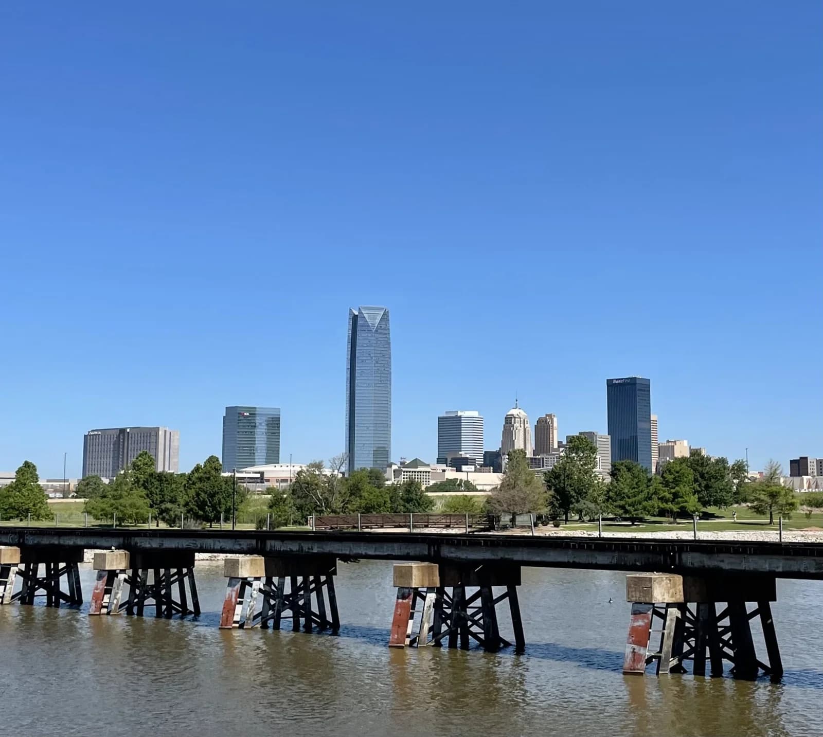 Skyline of downtown Oklahoma City.